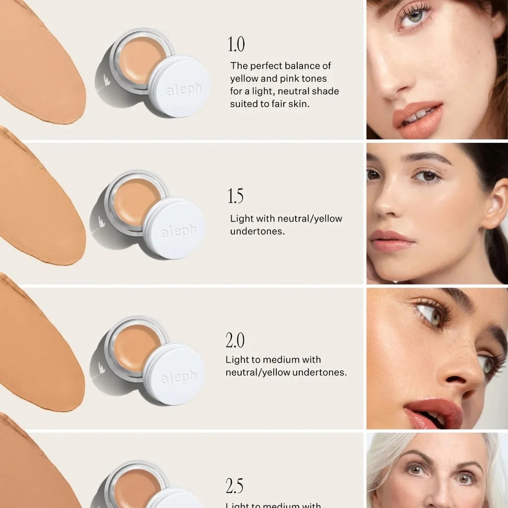 ALEPH 2.0 CONCEALER / FOUNDATION 1.5 6g / .21 oz NEW UNUSED